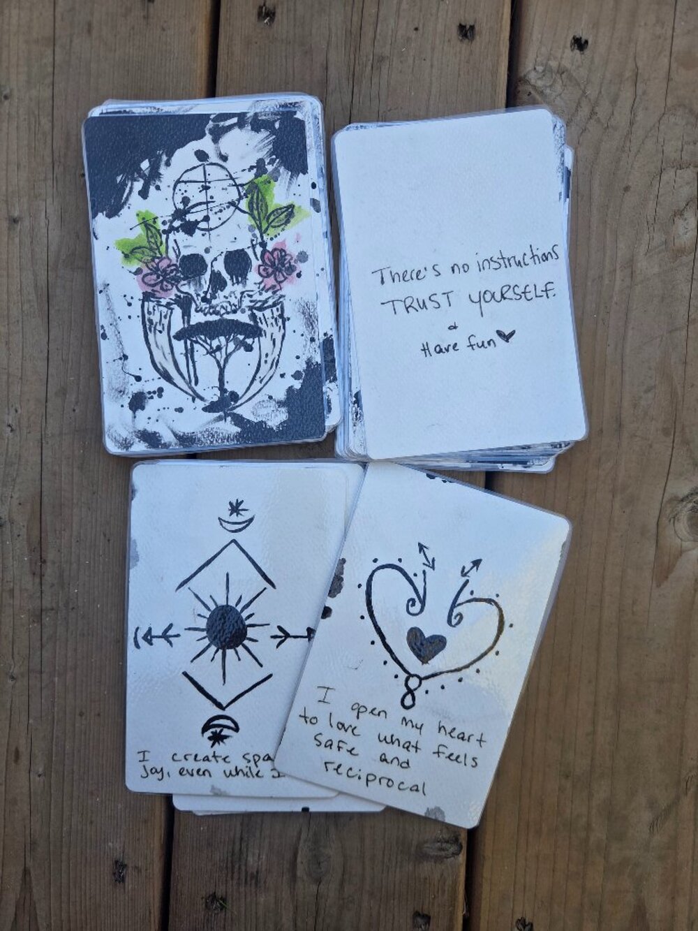 Sigil Affirmation Card Deck | 22 cards | Handmade & Hand-Painted | Acrylic Art